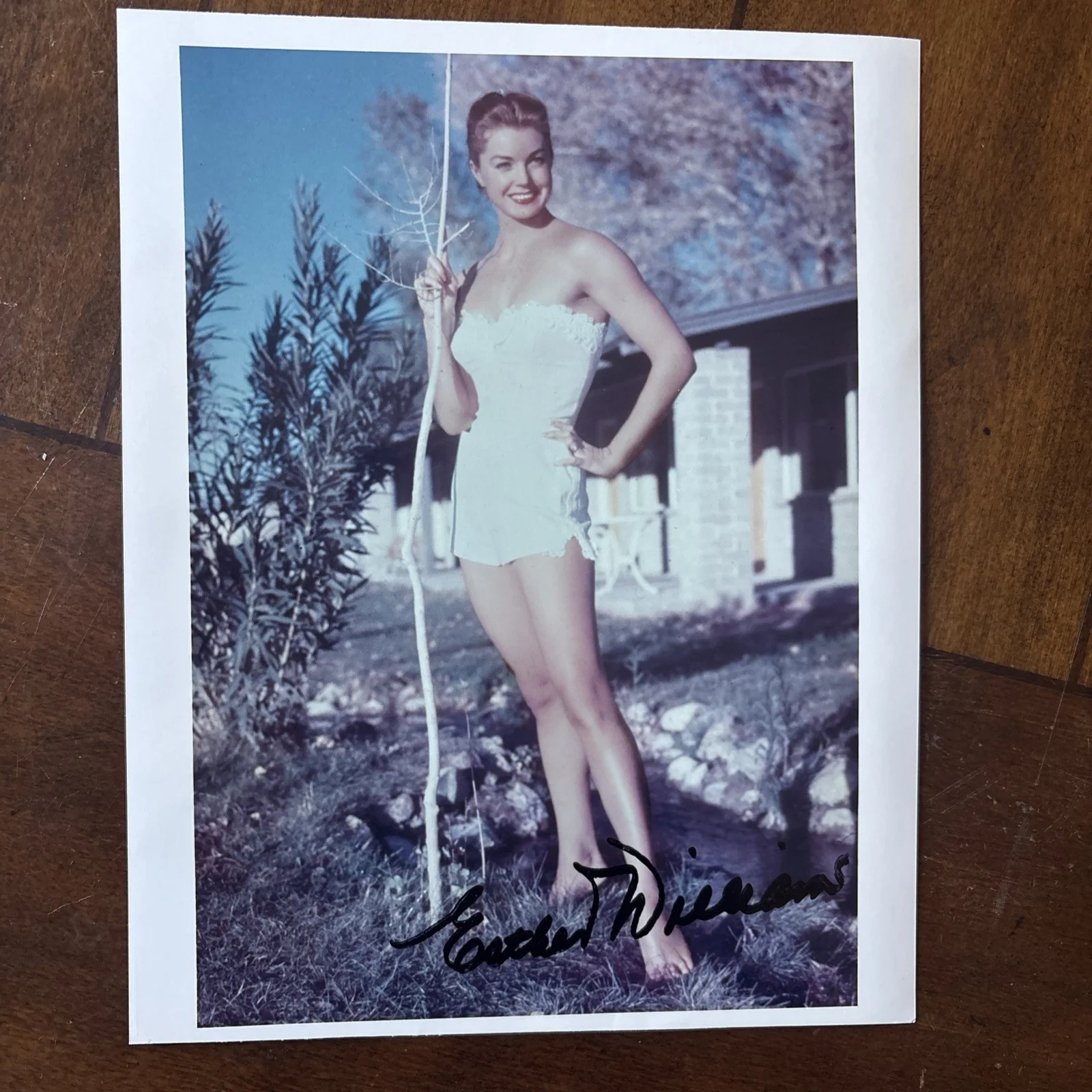 Esther Williams — ESTHER WILLIAMS Signed 8X10 1940s/50s Swimsuit Pin-Up Photo Autograph w/ COA, изображение 3