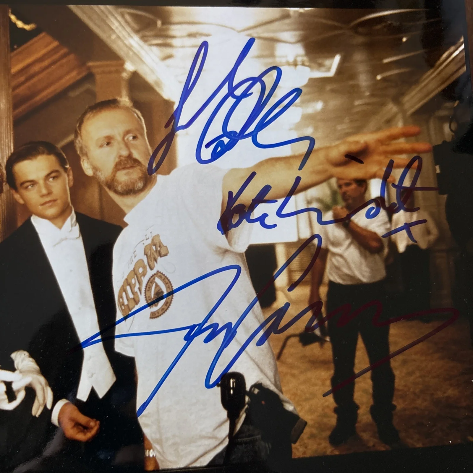 Leonardo DiCaprio Kate Winslet James Cameron — Leonardo DiCaprio Kate Winslet James Cameron Titanic Signed 8x10 Photo w/ COA, image 2