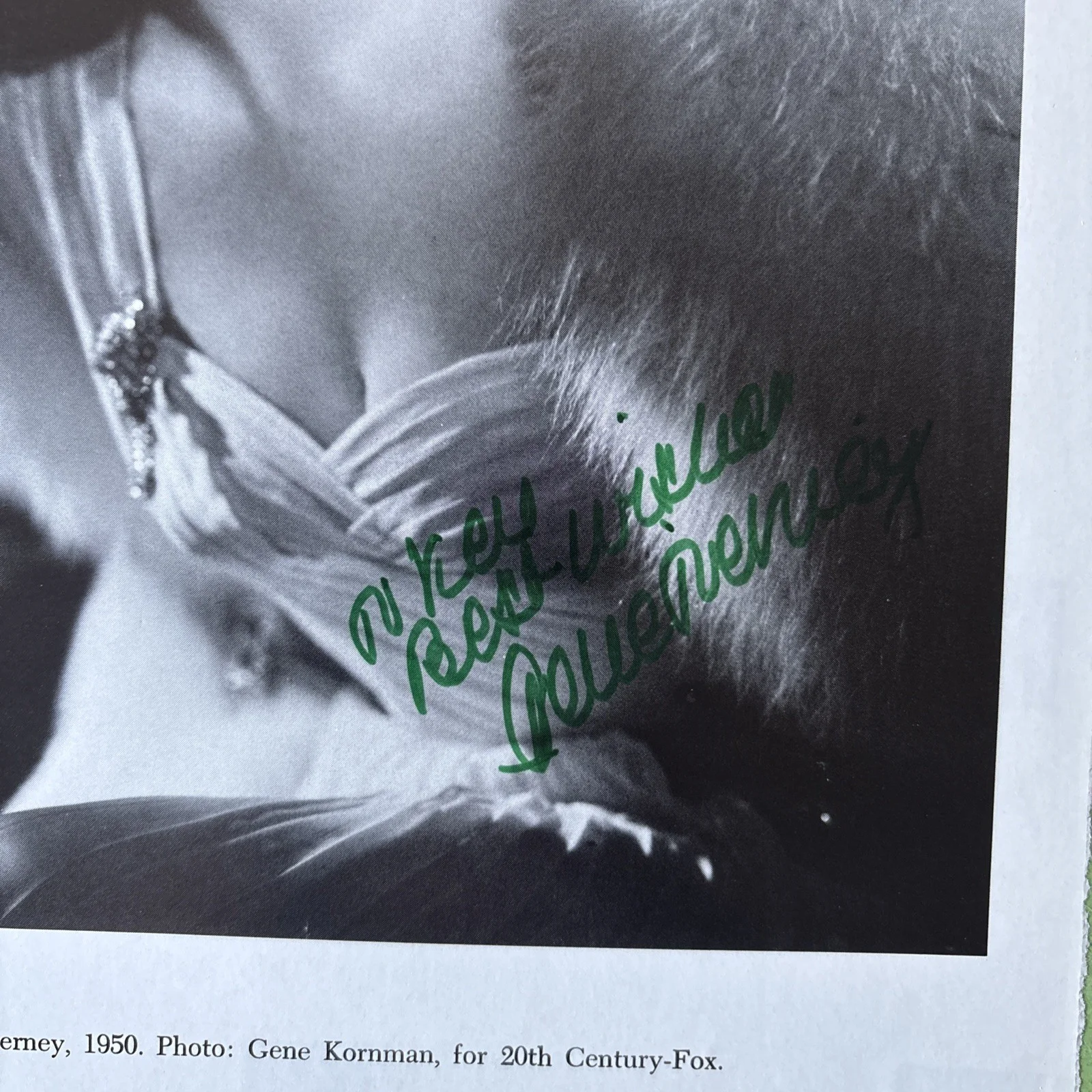 GENE TIERNEY — GENE TIERNEY 8X10 SIGNED PHOTO FROM 1950'S - ORIGINAL, изображение 2