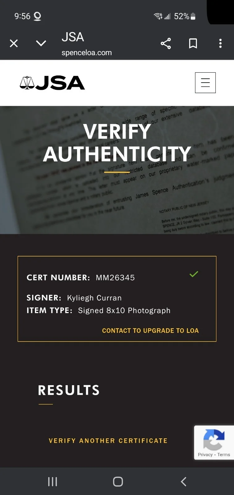 Kyliegh Curran — Kyliegh Curran Doctor Sleep Abra Stone Signed 8x10 Autograph With JSA COA, изображение 2