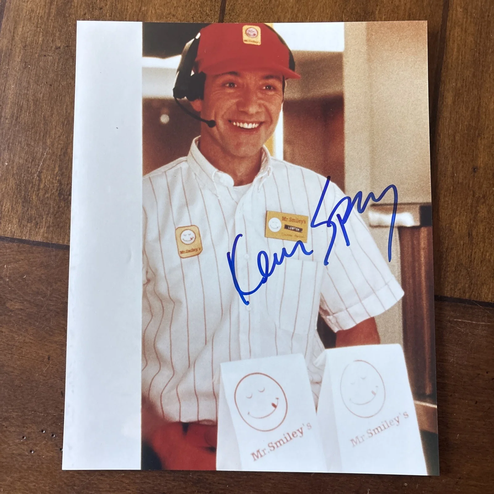 Kevin Spacey — Vintage Original Kevin Spacey 8x10 Signed Autograph Early 1990s Photo