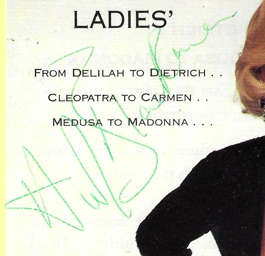 HONOR BLACKMAN — HONOR BLACKMAN signed theater flyer "Dishonorable Ladies" with COA .. UNIQUE, изображение 2