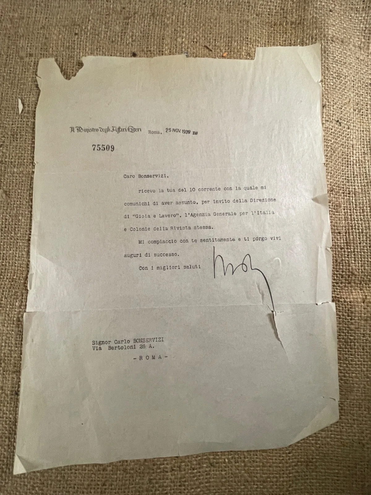Lot of Letters Italian Propaganda WWII 1932-1938, изображение 2