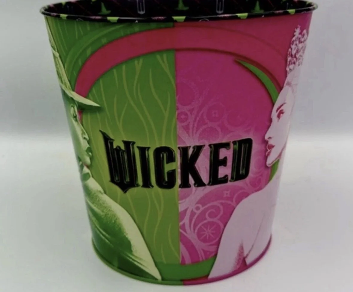 Wicked Movie Theatre Exclusive Embossed Popcorn Bucket Tin Glinda Elphaba, image 2