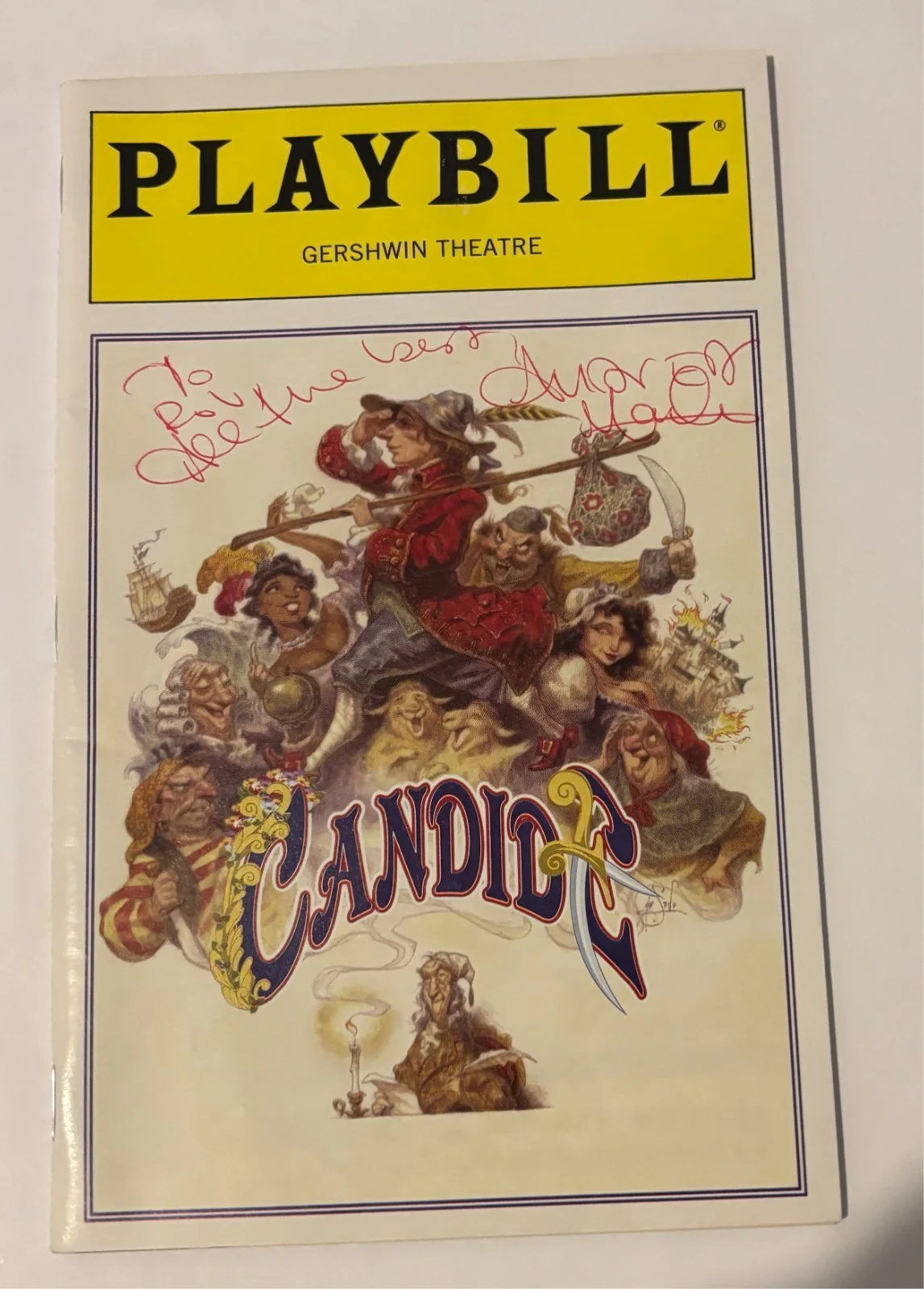 Andrea Martin — Candide- Playbill - Autograph- Andrea Martin