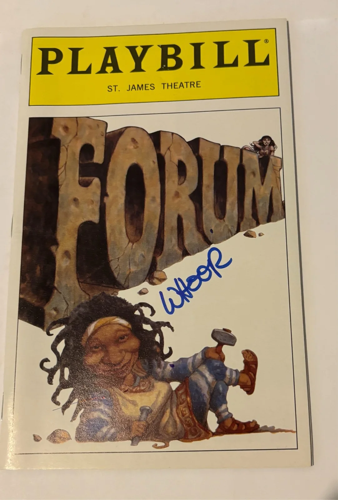 Whoopi Goldberg — A Funny thing Happened-Broadway Playbill - Autograph- Whoopi Goldberg