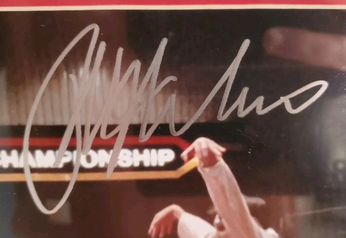 Ralph Macchio — NICE FRAMED & MATTED Ralph Macchio Autographed 11x14 Photo "Karate Kid" BAS COA, image 2
