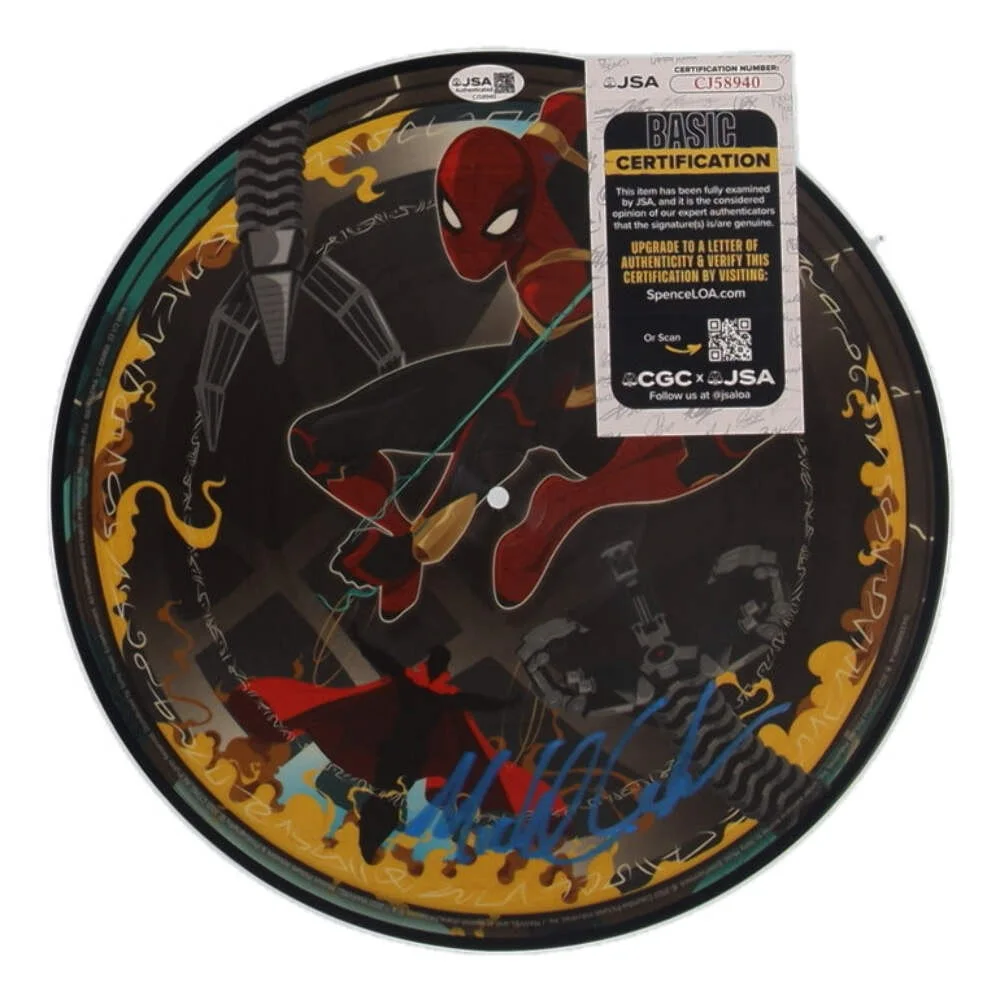 Michael Giacchino — Michael Giacchino Signed (JSA) "Spider-Man: No Way Home" Vinyl Record - Composer, image 2