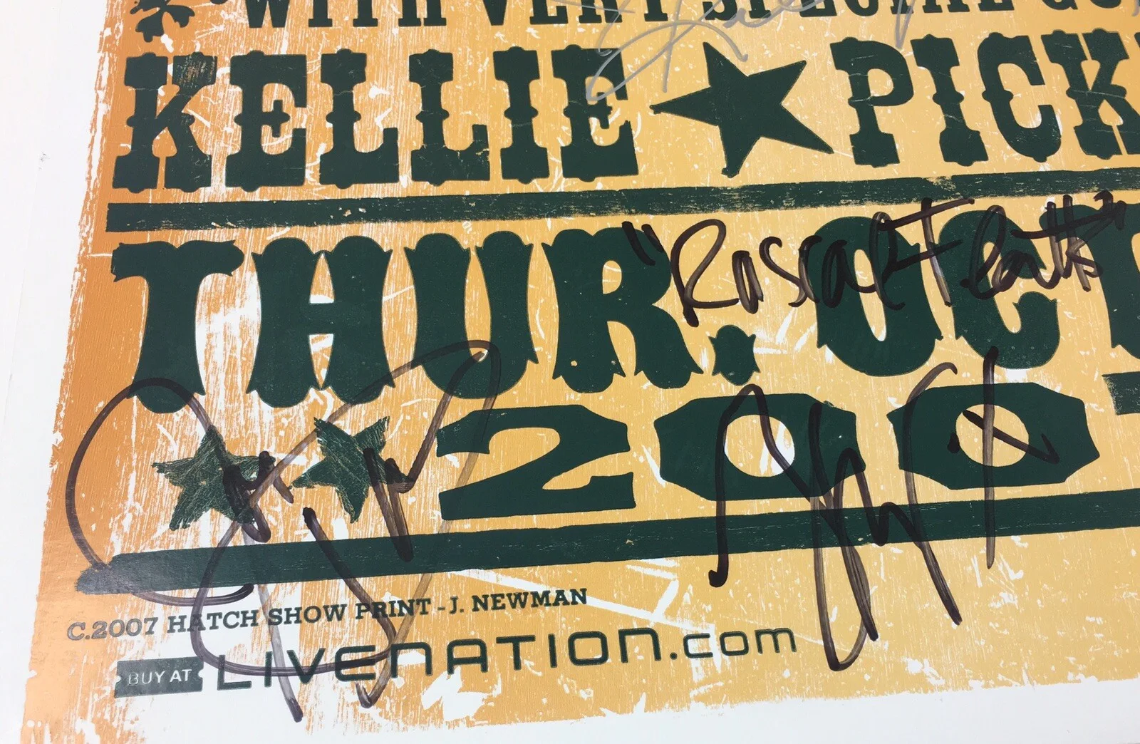 Rascal Flatts & Kellie Pickler SIGNED Autographed Hatch Show JSA Autograph COA, image 4