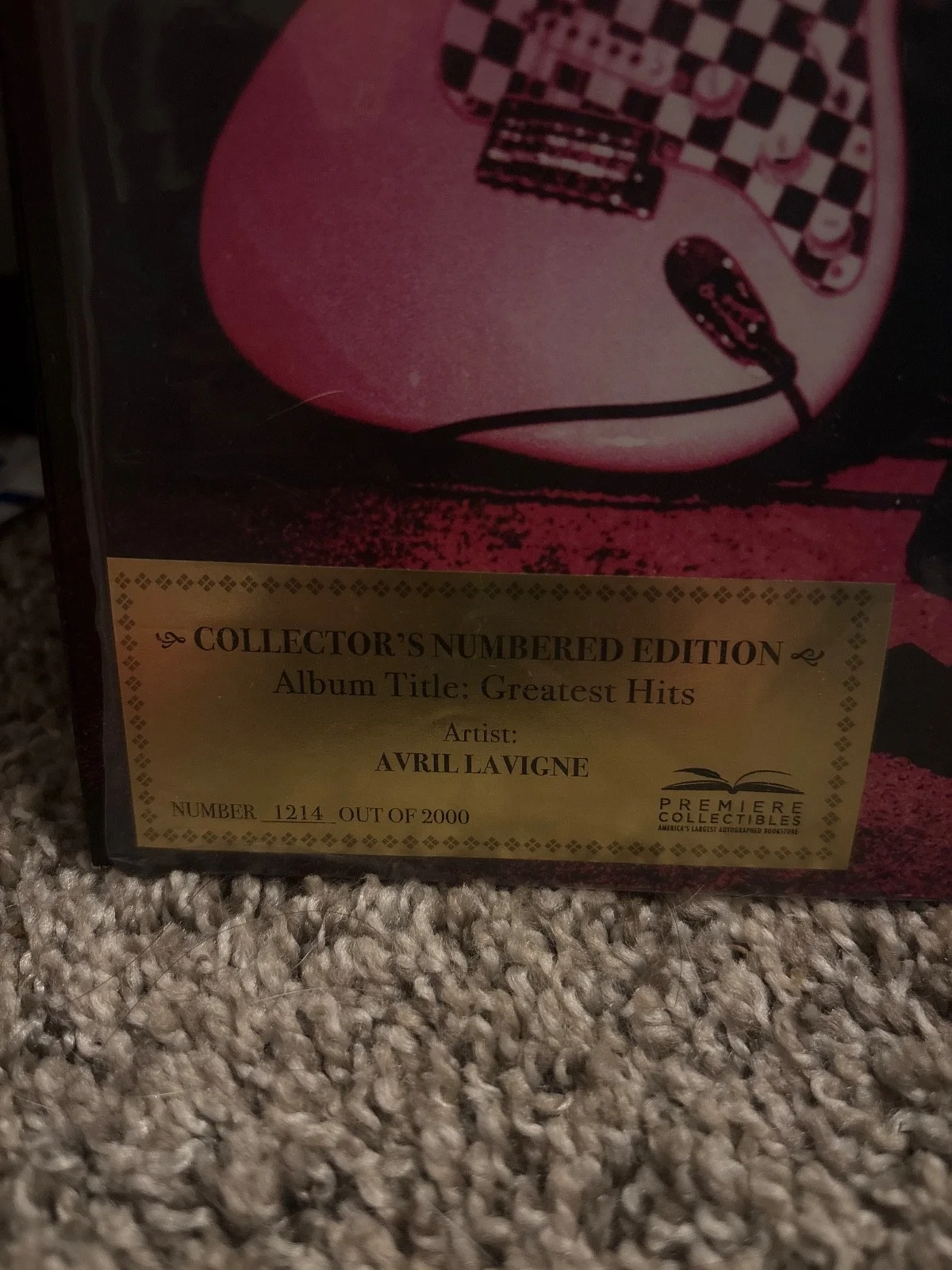 avril lavigne greatest hits signed vinyl copy 1214/2000, image 2