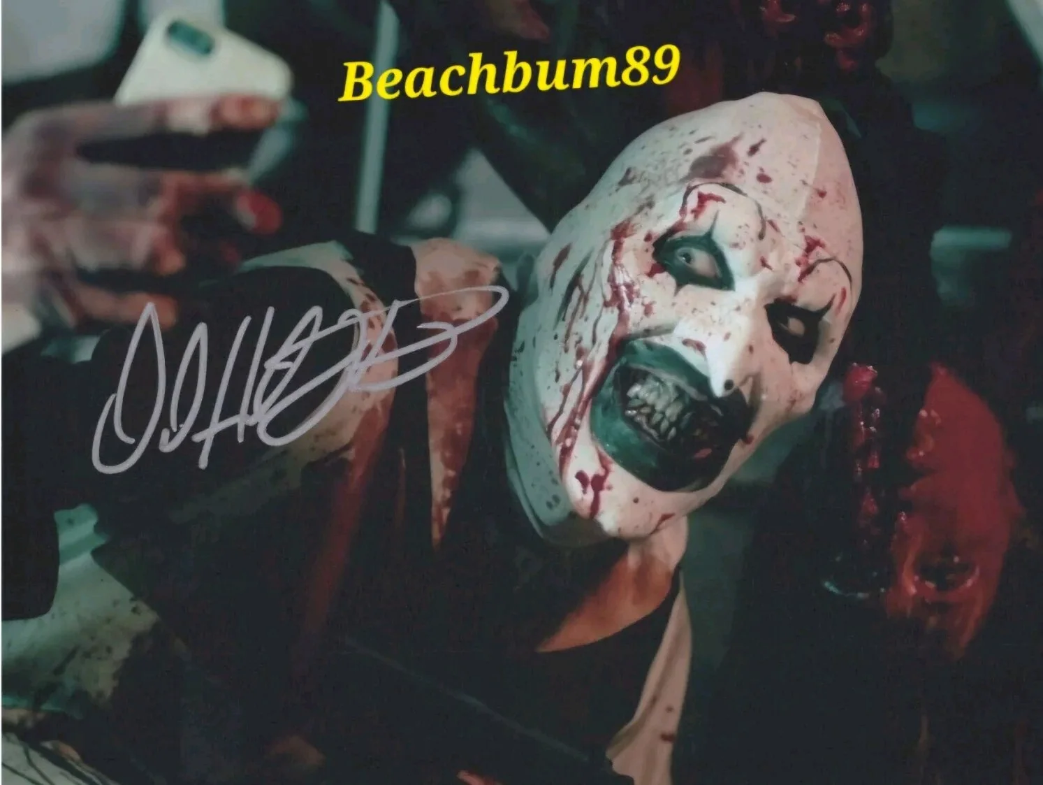 David howard Thornton — "TERRIFIER" DAVID HOWARD THORNTON - The Classic Selfie Scene Signed 8x10 W/COA, image 4