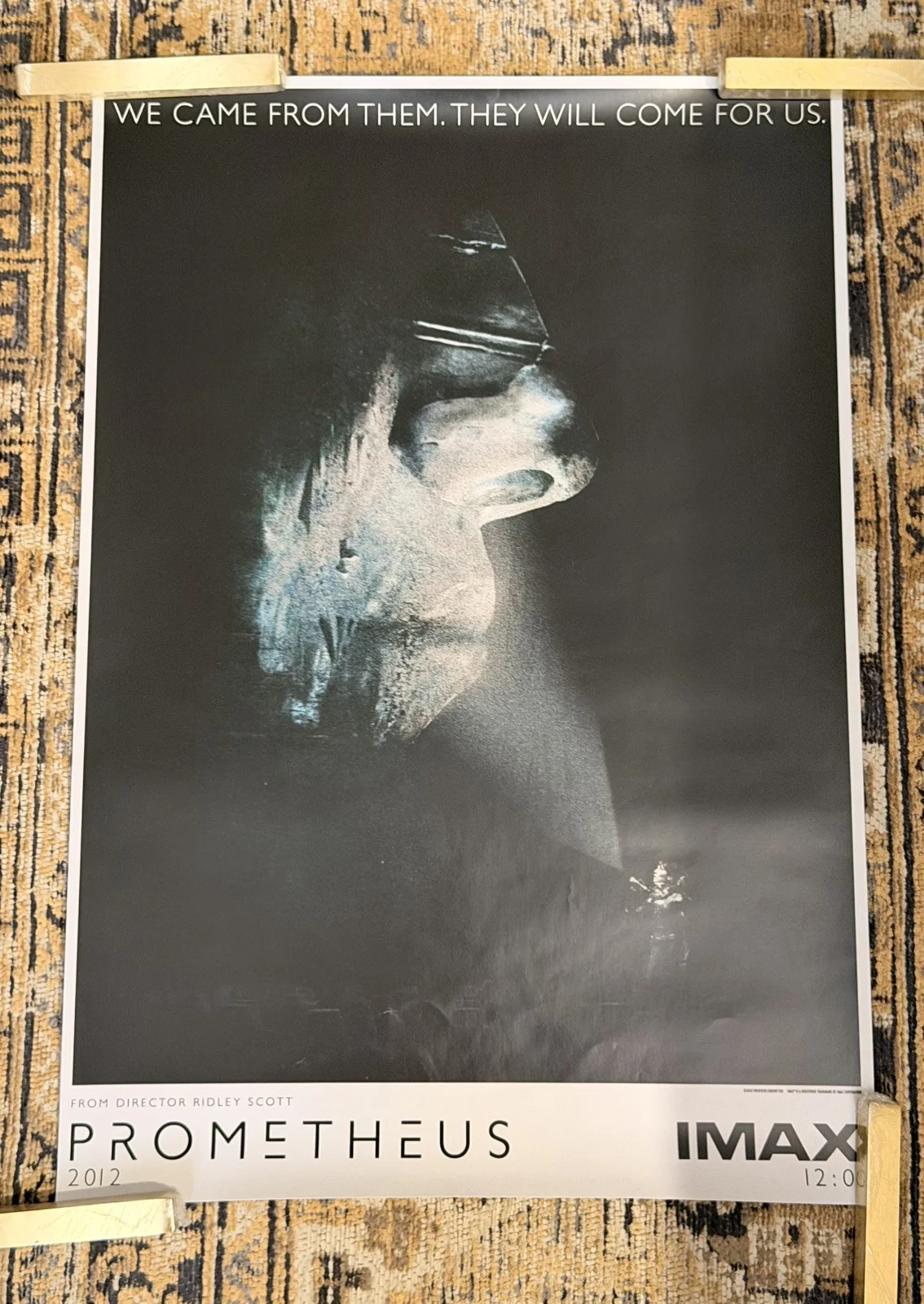Prometheus 13.5"X20" Original Promo Movie Poster IMAX Nr. Mint Ridley Scott, изображение 2