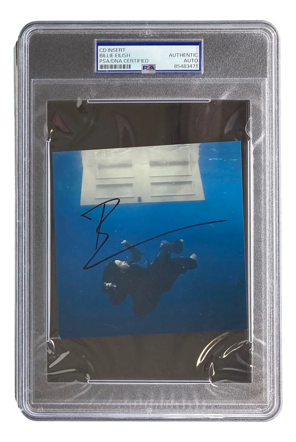 Billie Eilish — Billie Eilish Signed Slabbed Hit Me Hard And Soft CD Insert PSA