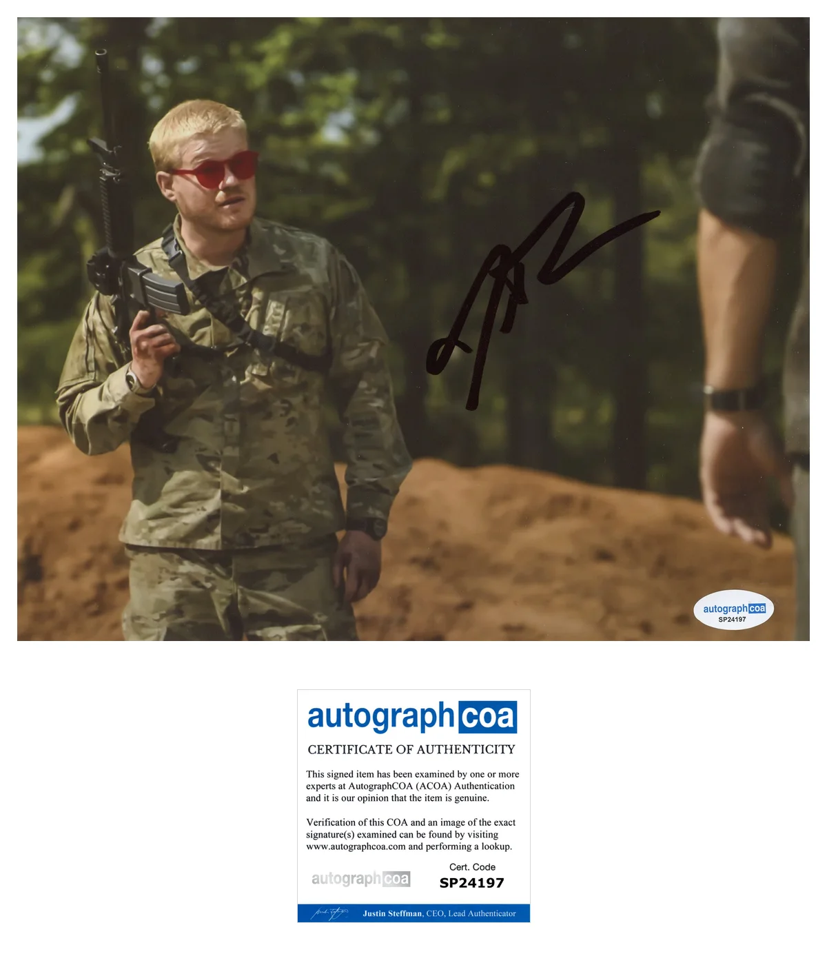 Jesse Plemons — Jesse Plemons Signed Autographed CIVIL WAR 8x10 Photo ACOA A Bugonia