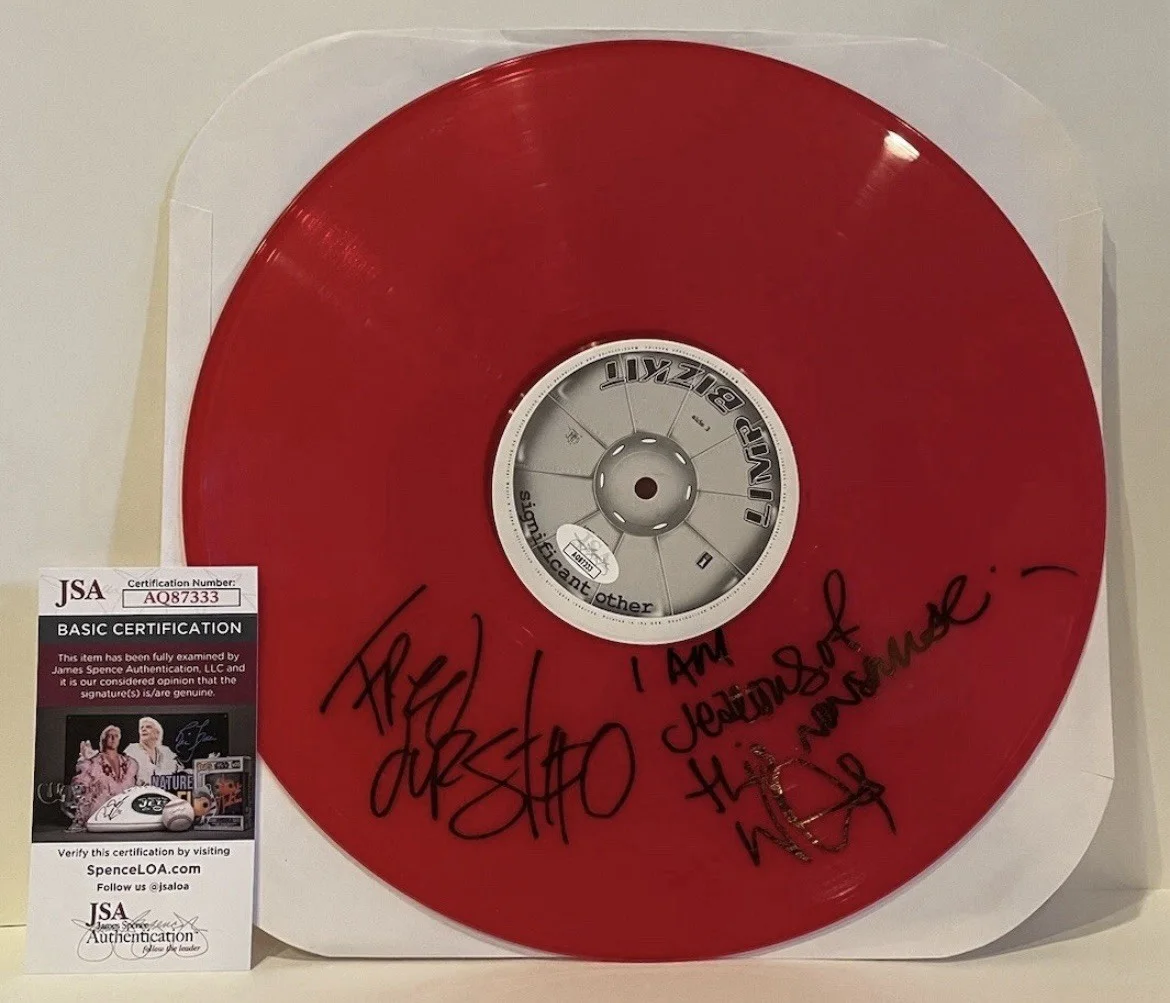 Limp Bizkit Fred Durst Wes Borland Signed Significant Other Red Vinyl JSA COA 2, изображение 2