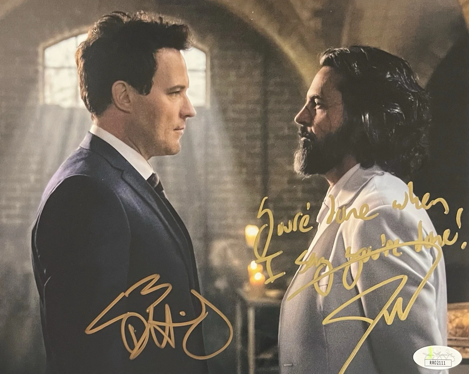 David Haydn-Jones And Jeffrey Vincent Parise — Jeffrey Vincent Parise & David Hayden-Jones Supernatural 8x10 Signed Ketch/Asmod