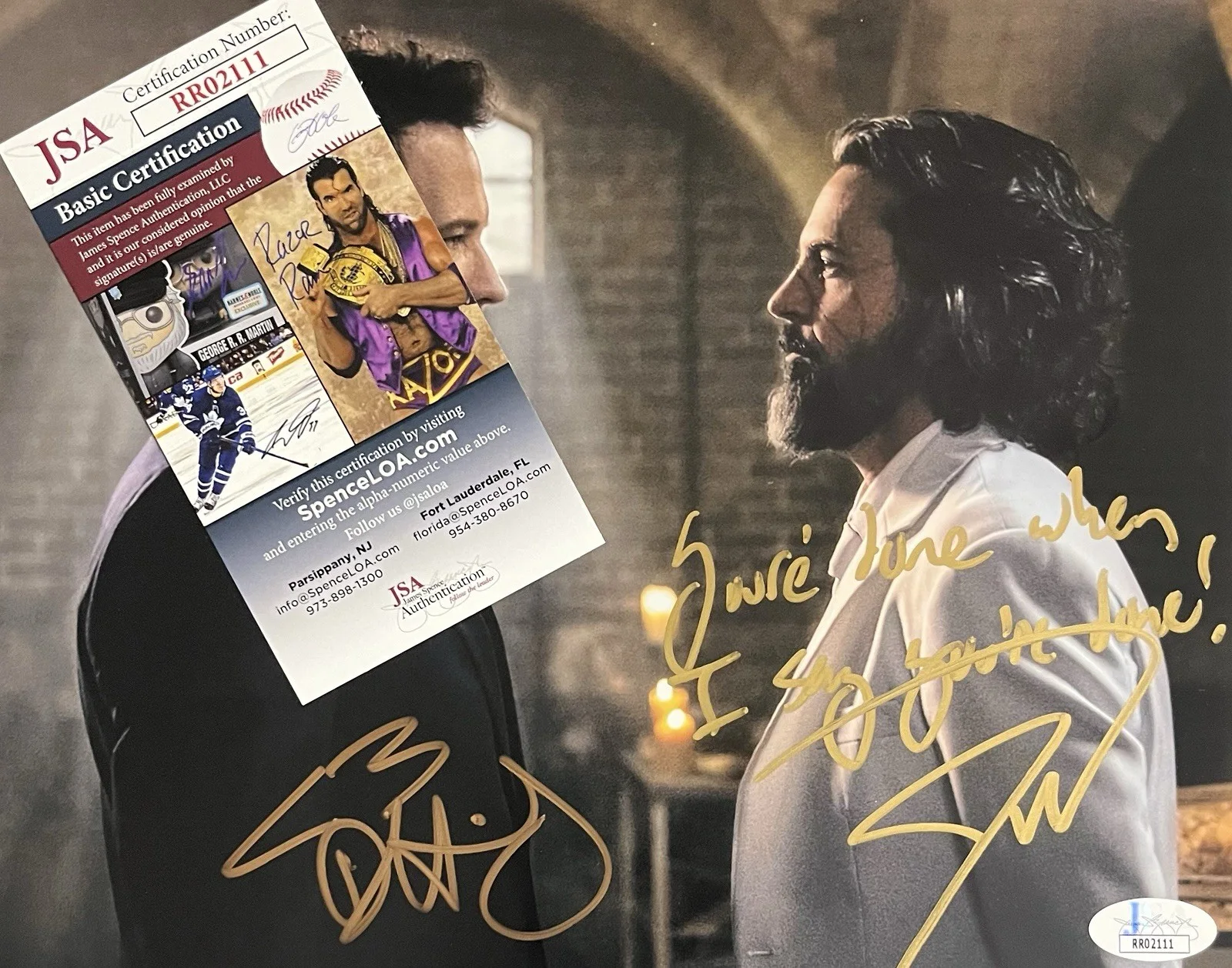 David Haydn-Jones, Jeffrey Vincent Parise — Jeffrey Vincent Parise & David Hayden-Jones Supernatural 8x10 Signed Ketch/Asmod, изображение 4