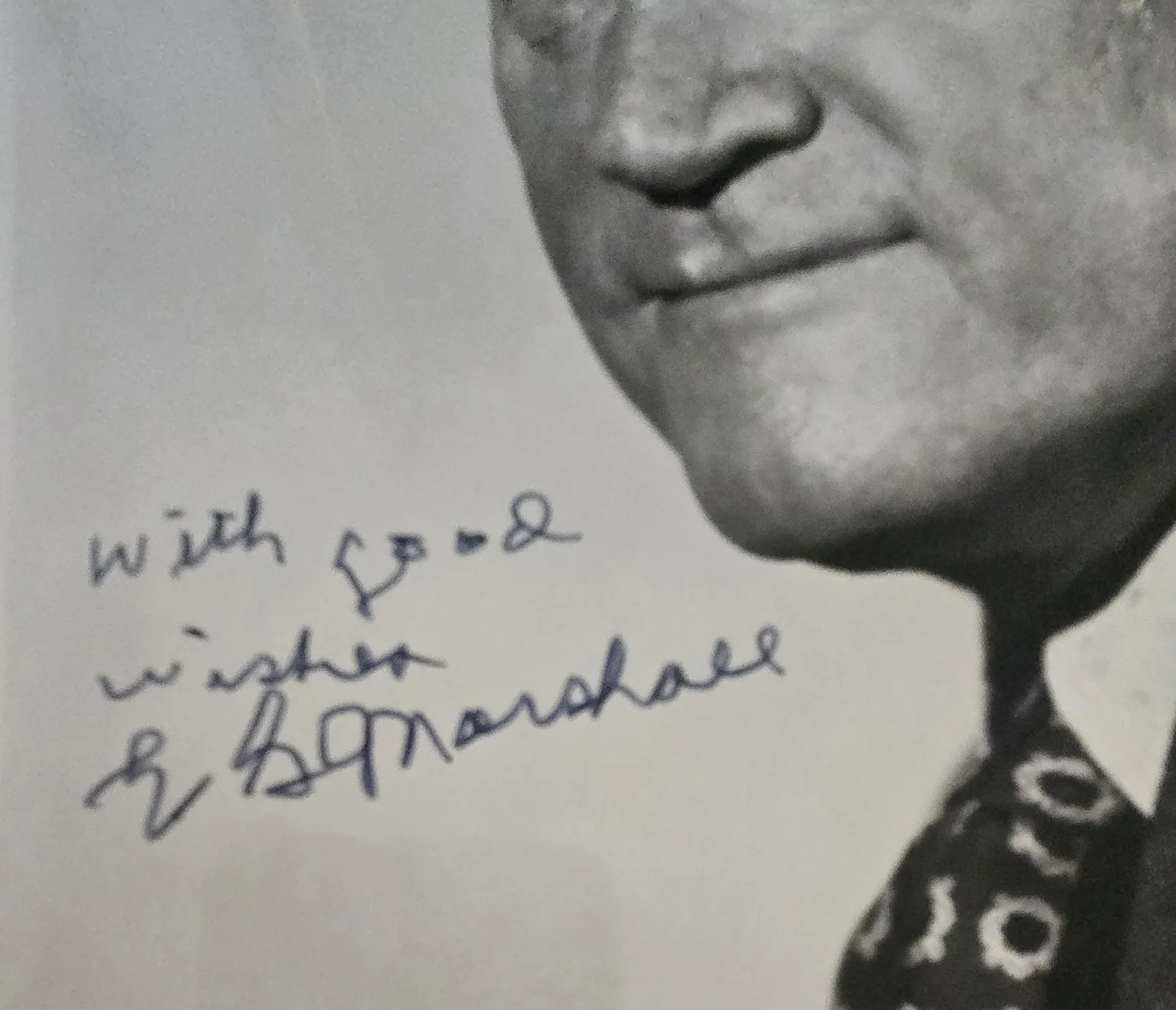 E.G. Marshall — E.G.MARSHALL Autographed & Inscribed Photo, image 2