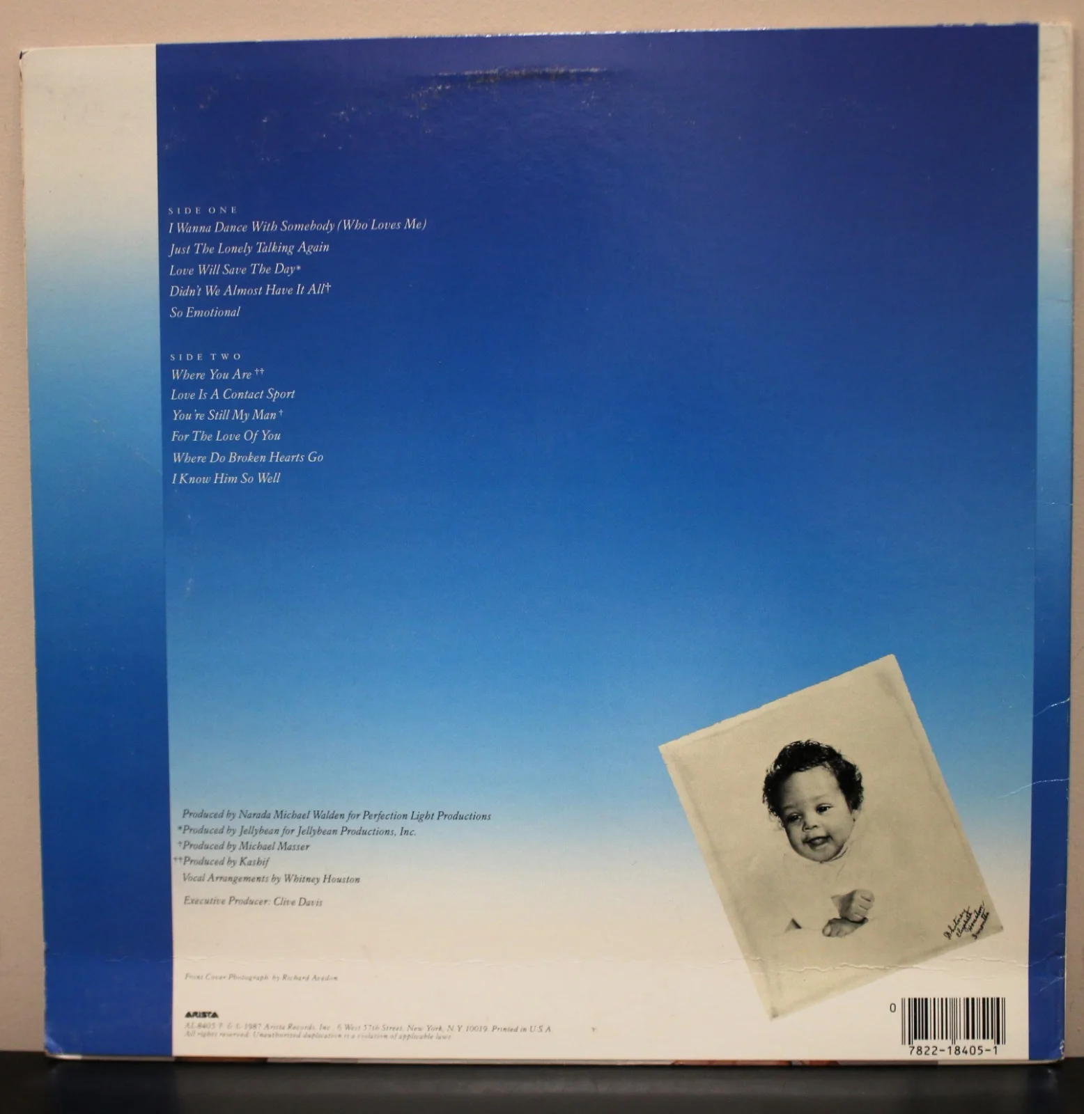 Whitney Houston ~ Signed 'Whitney' (1987) LP Album Full Signature ~ PSA DNA, image 5