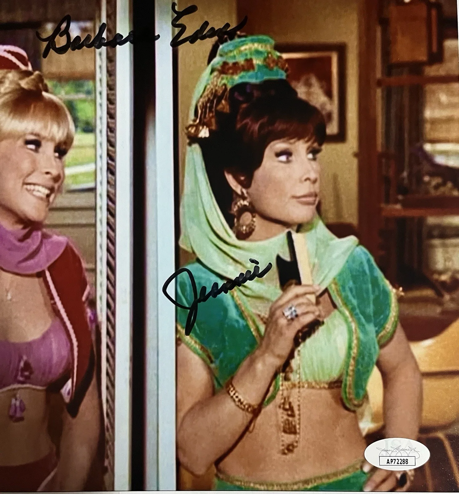 Barbara Eden — Barbara Eden Signed Twice "Jeannie " 8x10 Photo AUTO JSA COA With Evil Sister, image 3