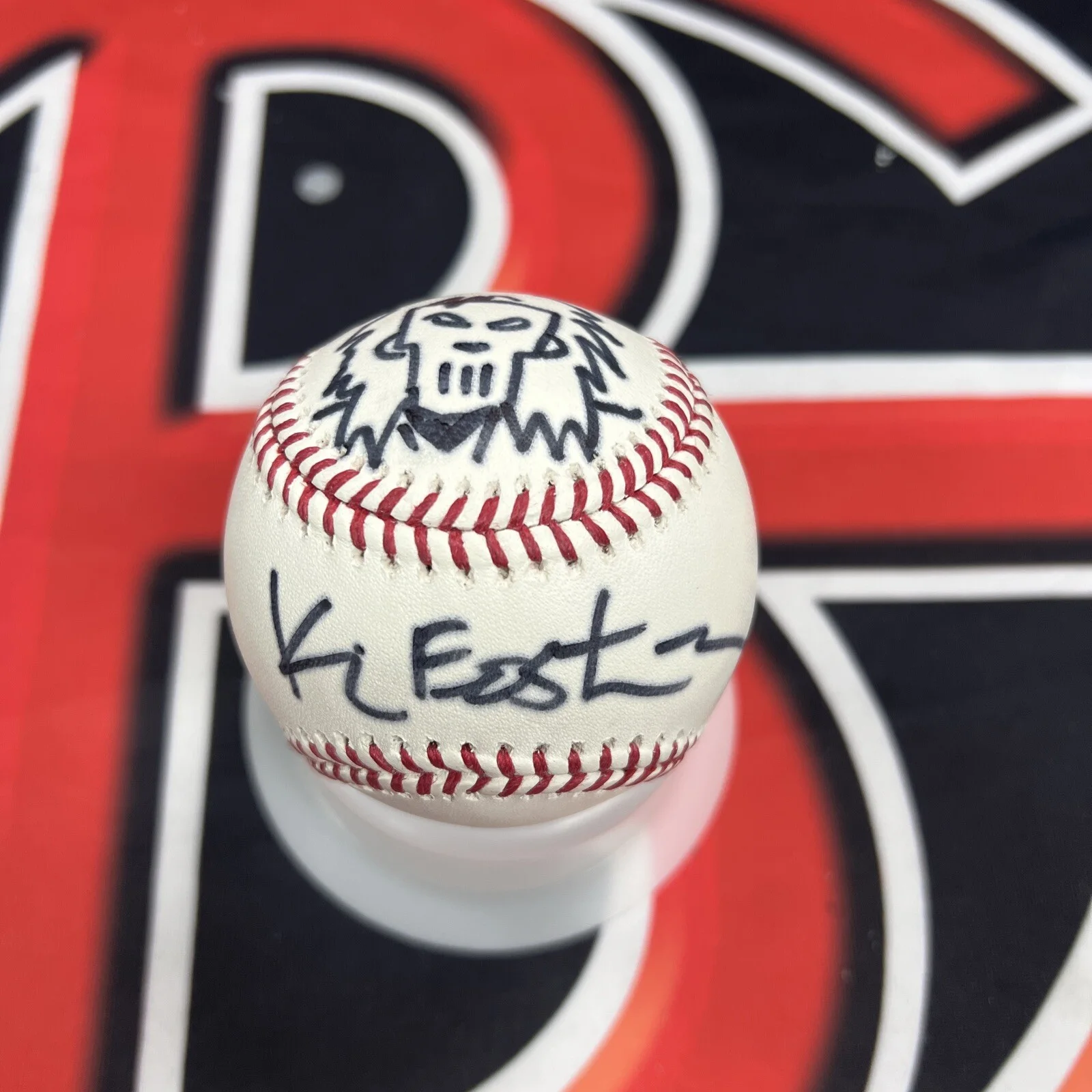 Kevin Eastman — TMNT Kevin Eastman Signed & Sketched Baseball KC Jones Ninja Turtles BG COA