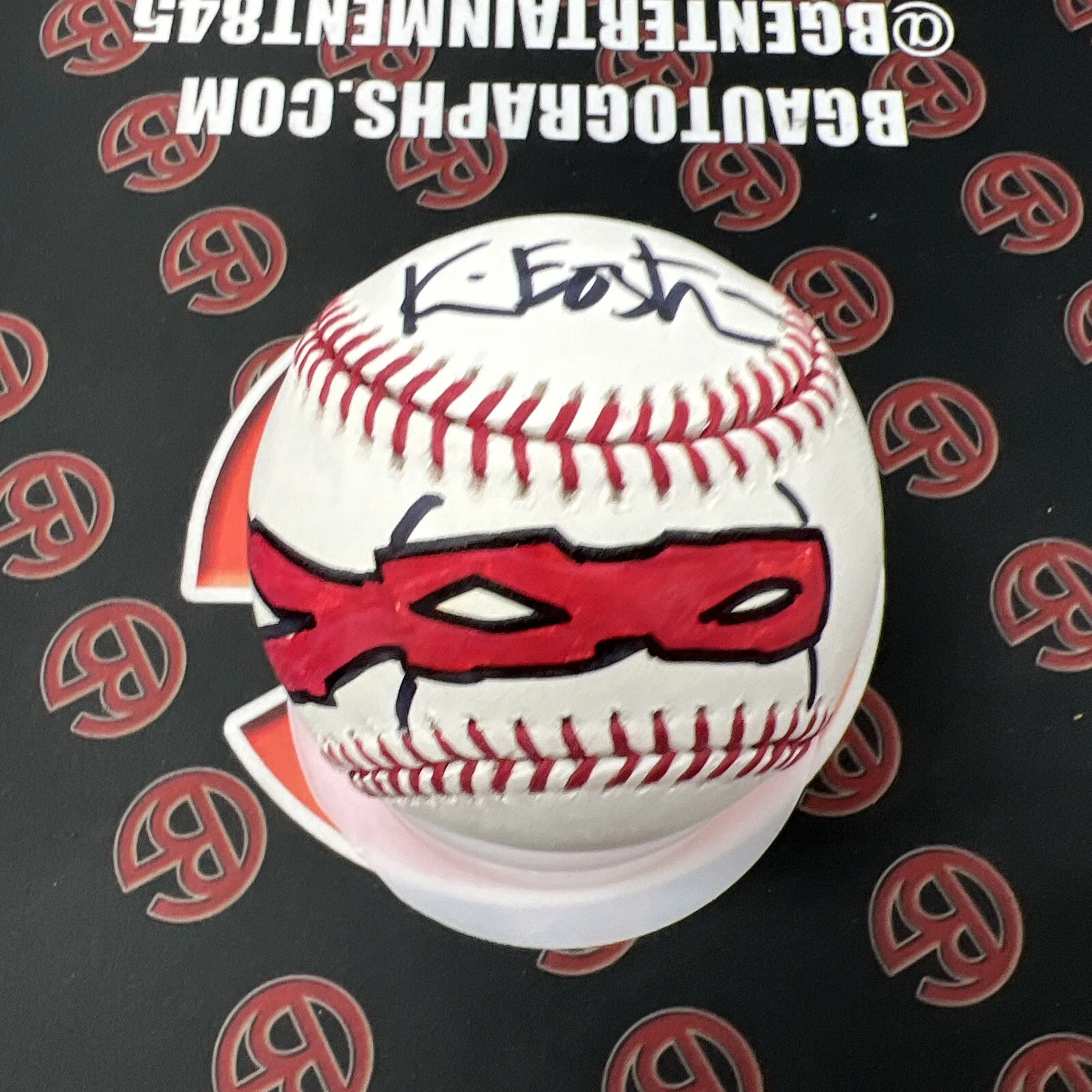 Kevin Eastman — TMNT Kevin Eastman Signed & Sketched Baseball Raphael Ninja Turtles BG COA