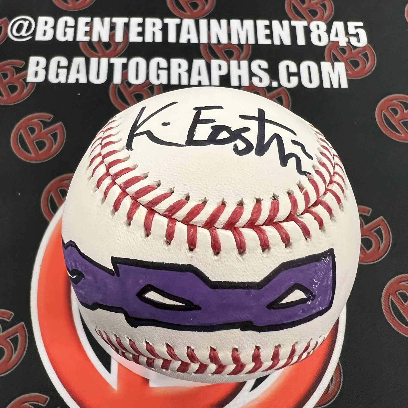 Kevin Eastman — TMNT Kevin Eastman Signed & Sketched Baseball Donatello Ninja Turtles BG COA