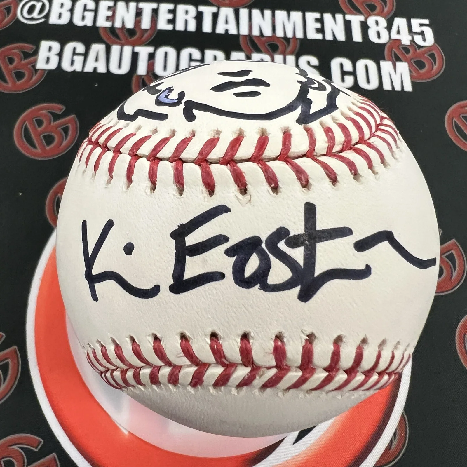 Kevin Eastman — TMNT Kevin Eastman Signed & Sketched Baseball April O’Neill Ninja Turtles BG COA, image 2