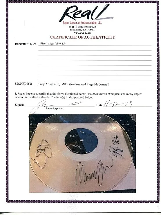 Phish — * PHISH * signed "Big Boat" album by Anastasio, Gordon, McConnell / Epperson LOA, изображение 2