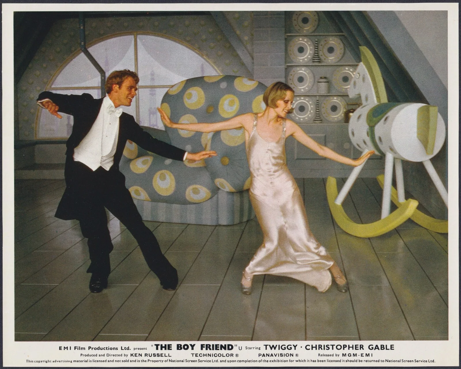 The Boyfriend 7x ORIGINAL UK FOH Lobby Cards Twiggy Ken Russell 1971, изображение 2