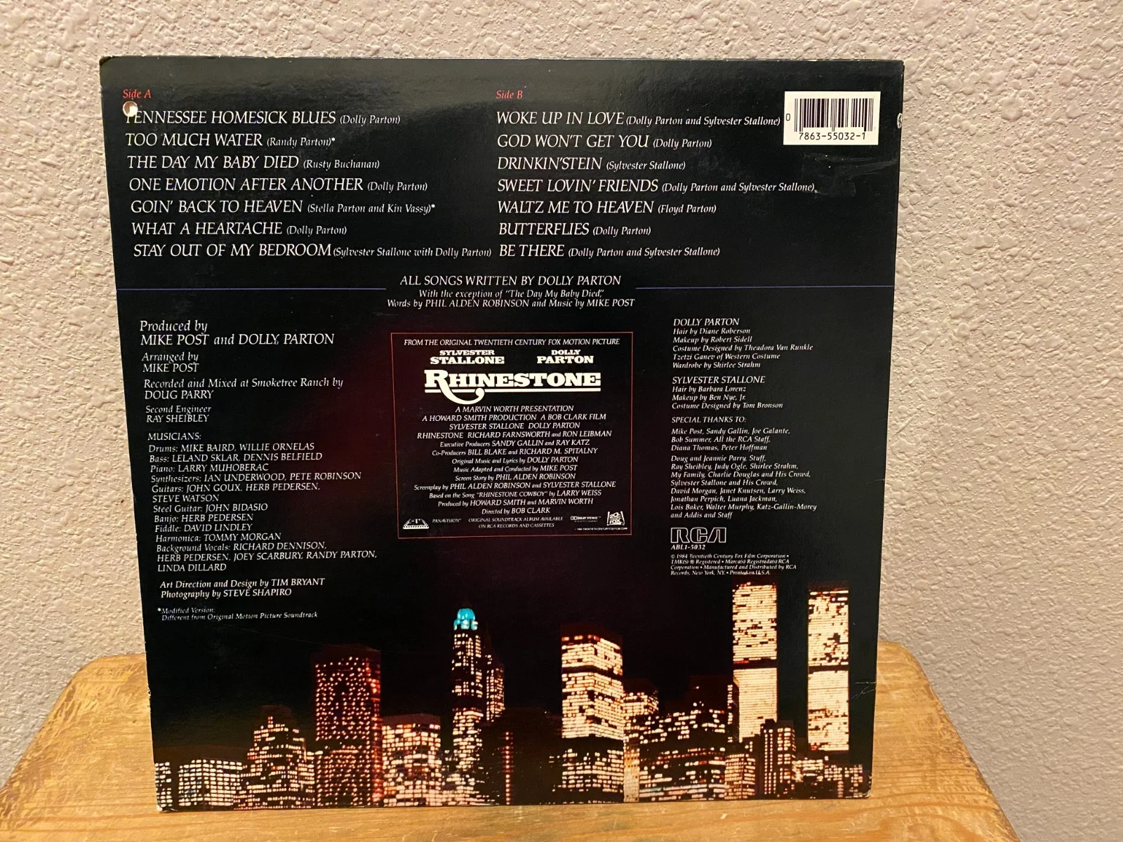RHINESTONE Signed LP by DOLLY PARTON, SYLVESTER STALLONE & RICHARD FARNSWOTH w/C, изображение 5