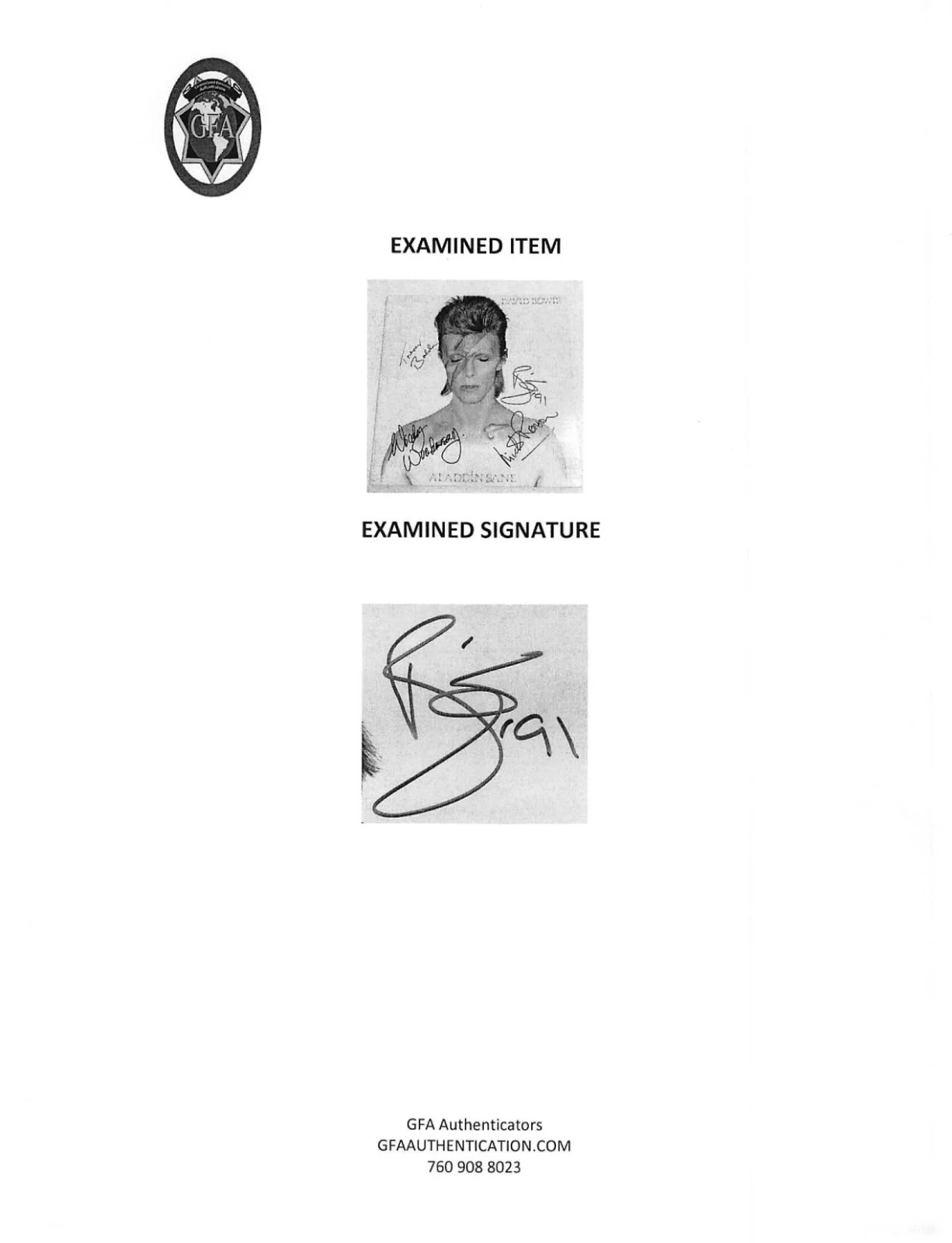 David Bowie Aladdin Sane Signed Album Spiders From Mars Ronson Bolder Woodmansey, изображение 5