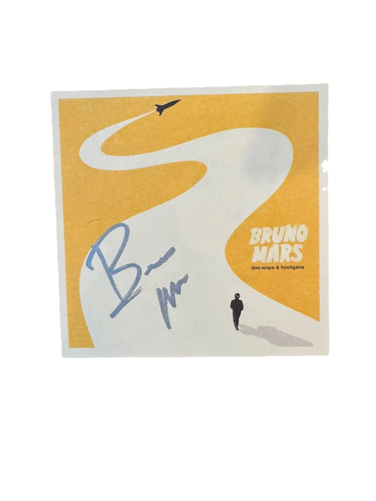 Bruno Mars Signed Peter Hernandez (Doo Wops Hooligans) 6x12 CD Cover Framed JSA, image 2
