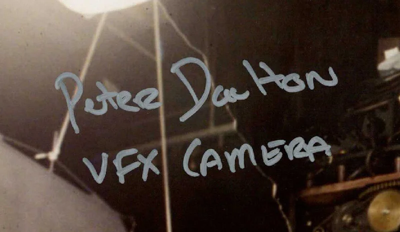 PETER DAULTON SIGNED 11x14 PHOTO ILM CAMERAMAN BACK TO THE FUTURE BECKETT BAS, изображение 2