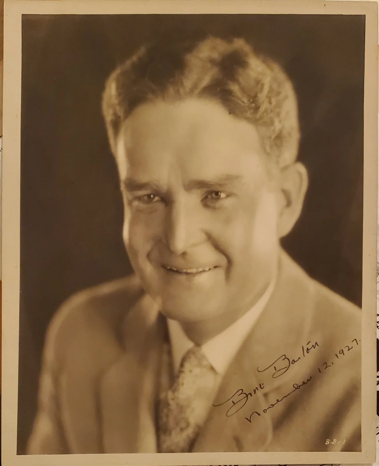Bruce Barton Autographed 8x10 Vintage 1927, image 2