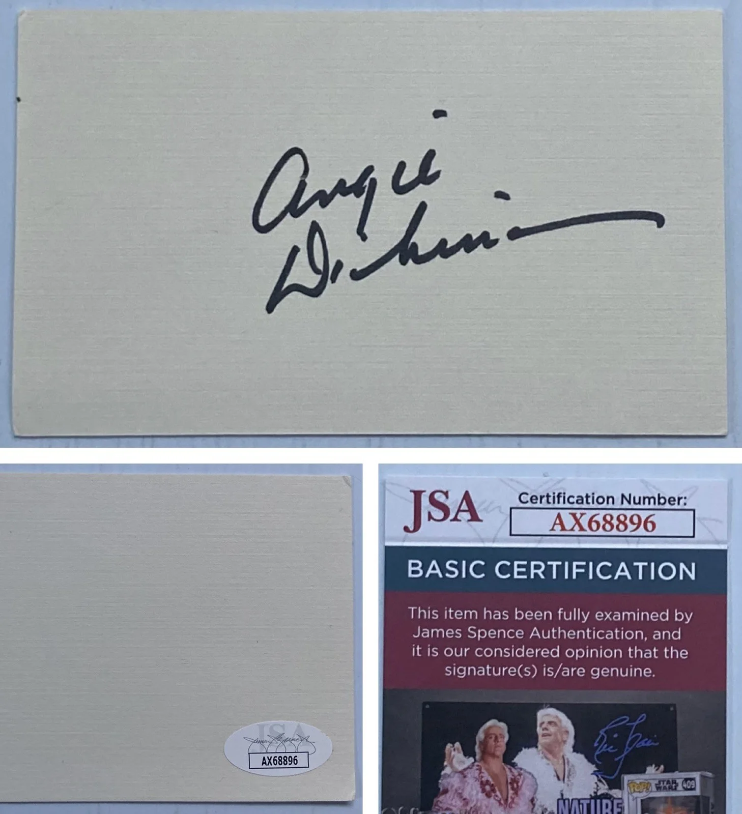Angie Dickinson — Rio Bravo Angie Dickinson Signed Autograph 3x5 Index Card - JSA Cert - FREE S&H!