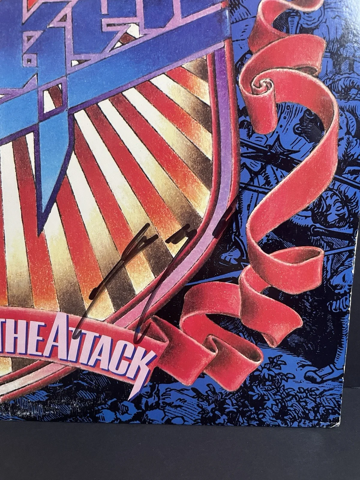 George Lynch Signed Dokken Back For The Attack Album Vinyl Record Rare, изображение 2