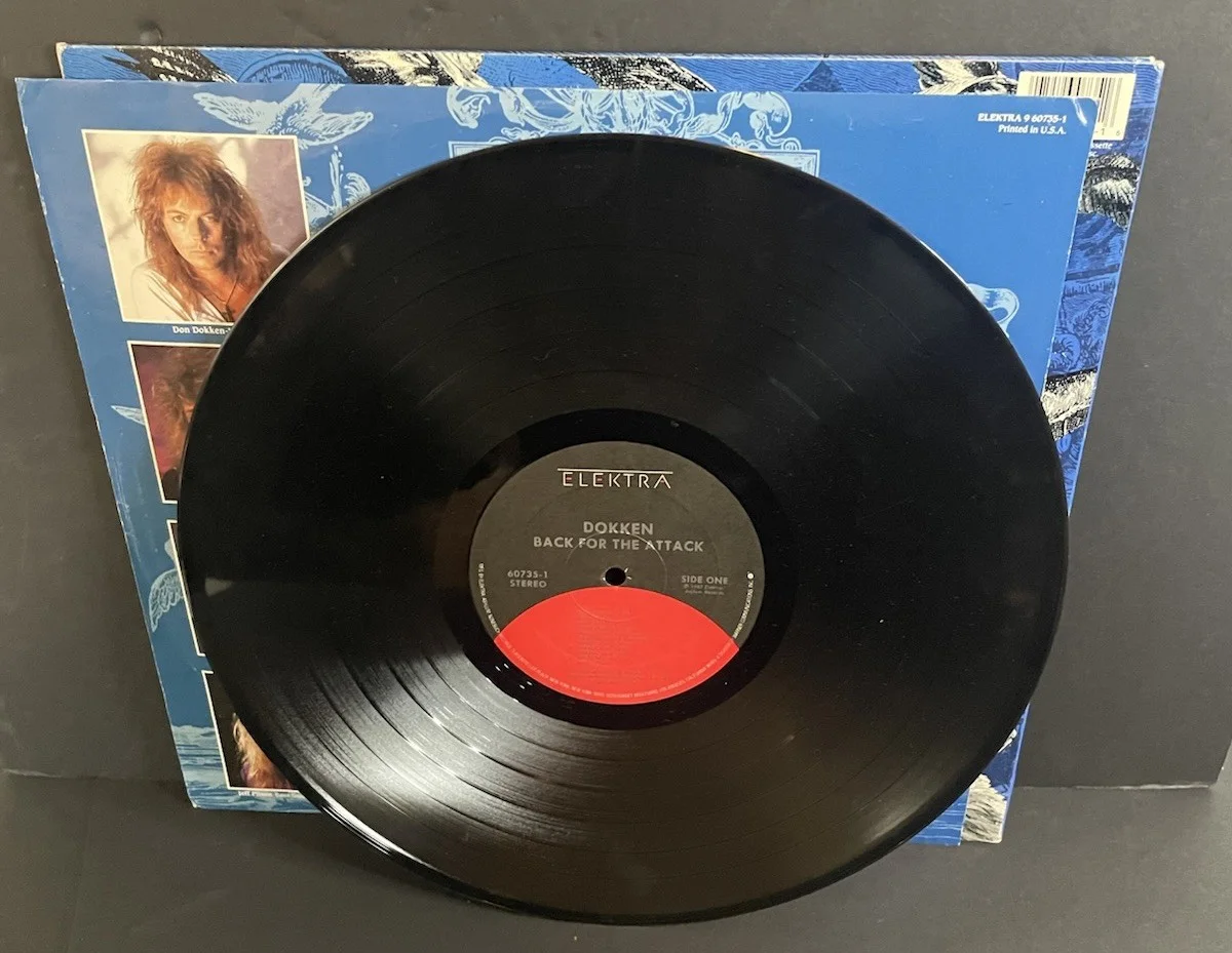 George Lynch Signed Dokken Back For The Attack Album Vinyl Record Rare, изображение 4