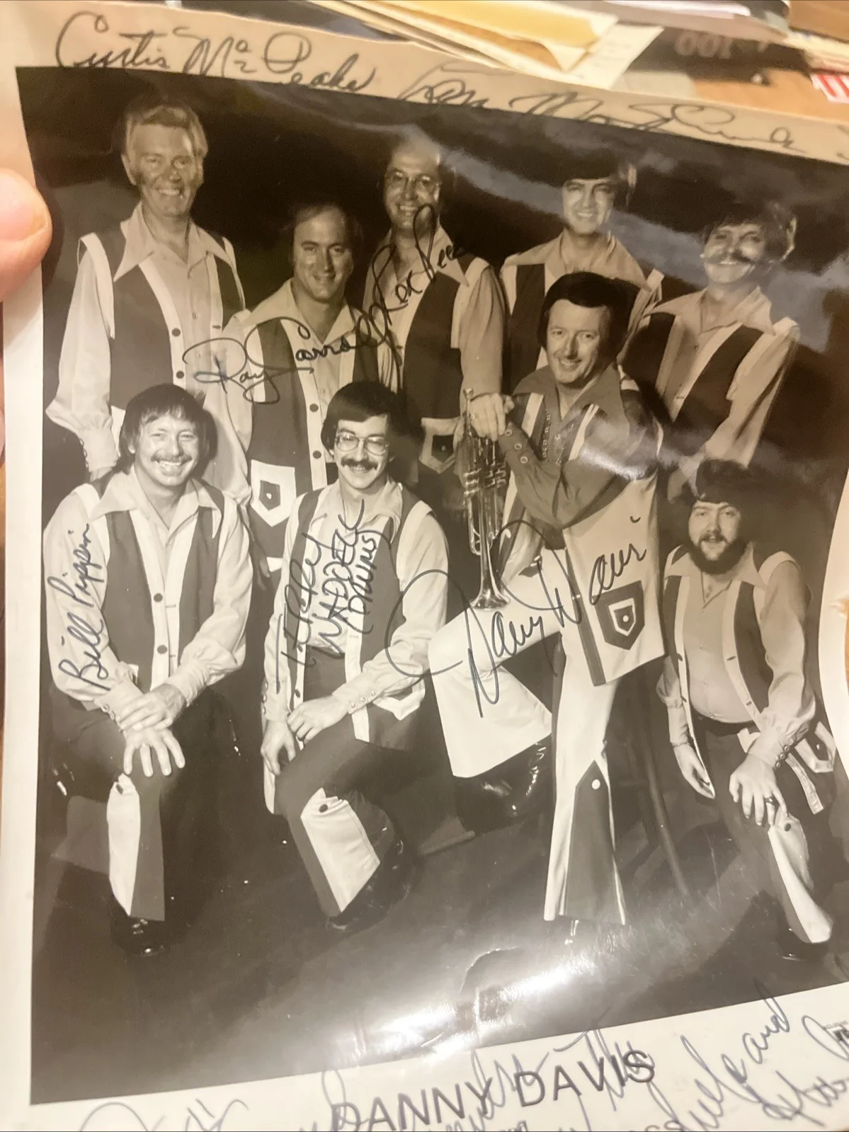 Autographed Rca Records Studio Photo Danny Davis And The Nashville Brass, image 2
