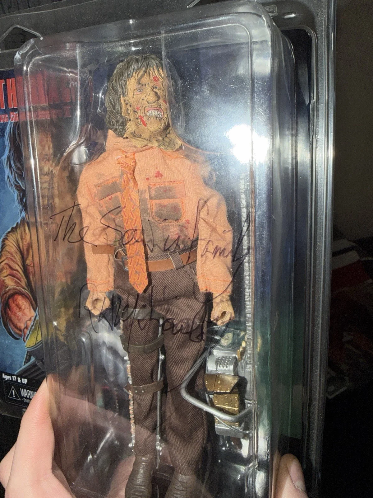 R.a Mihailoff Signed Neca Texas Chainsaw Massacre 3 Retro Cloth Figure, image 2