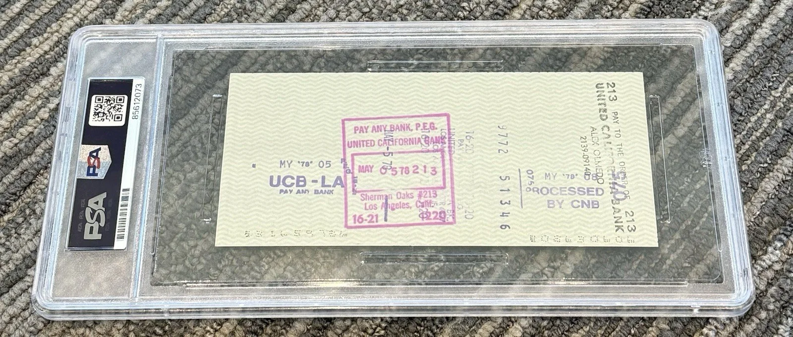 Gene Wilder — Gene Wilder Signed Autograph 1978 Authentic Bank Check PSA/DNA Encapsulated, image 2