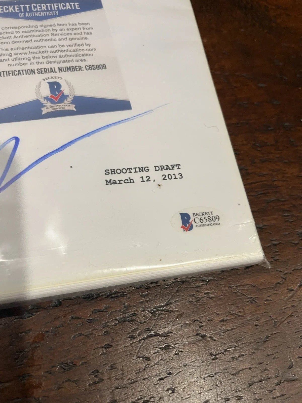 Andrew Garfield — Andrew Garfield Signed Hacksaw Ridge Full Script Authentic Autograph Beckett, image 2