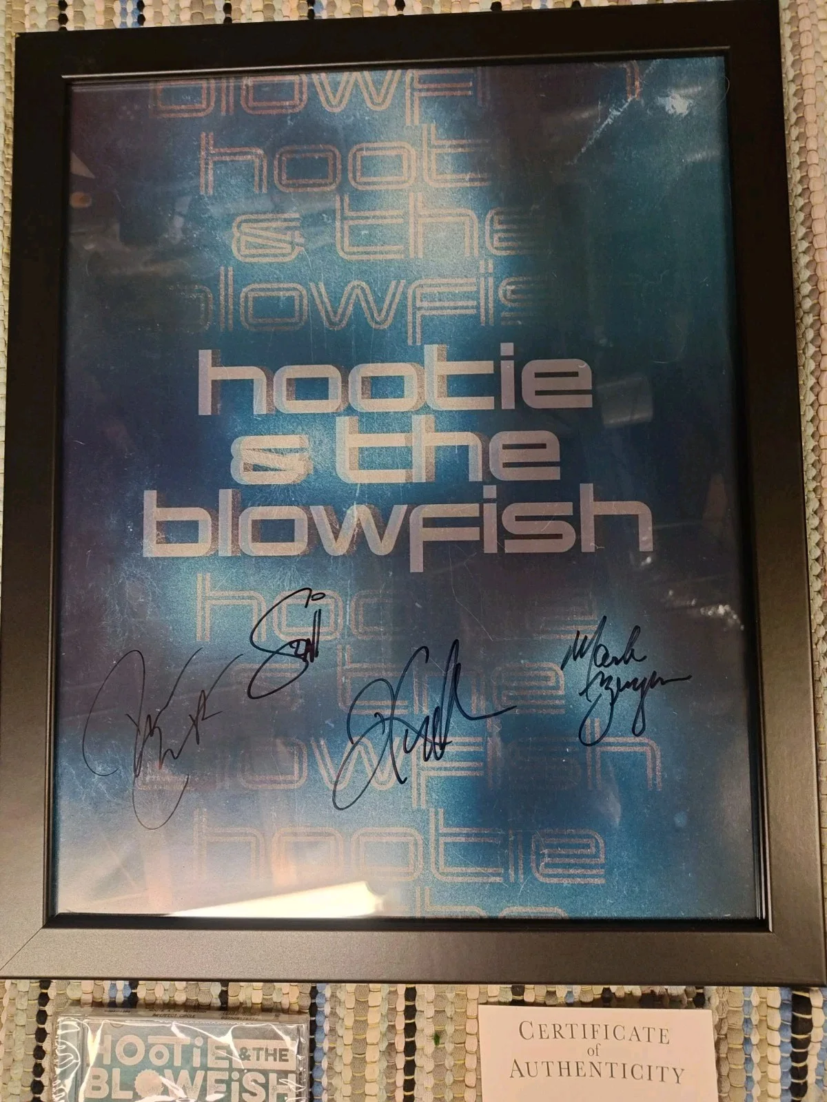 Hootie & The Blowfish full band hand SIGNED poster With Paper Of Authenticity., изображение 3