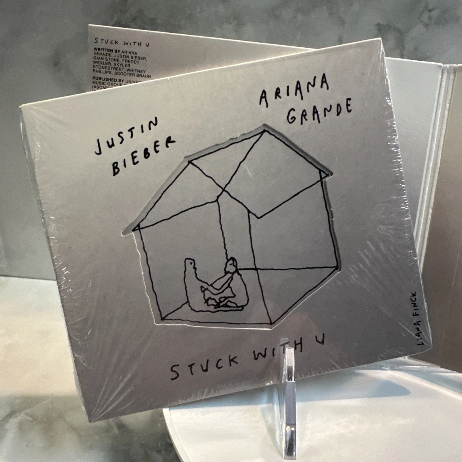 Ariana Grande Justin Bieber Stuck With U You CD Autographed Signed Sealed EBC49, изображение 2