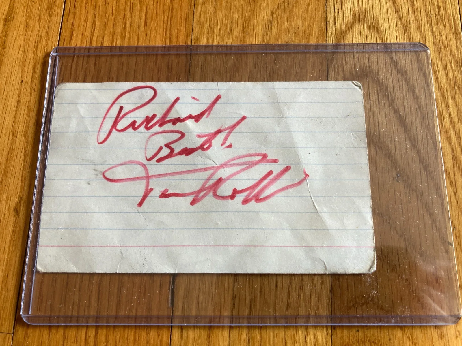 Tim Robbins — Tim Robbins Signed Autographed 3x5 Index Card Shawshank Mystic River Bull Durham