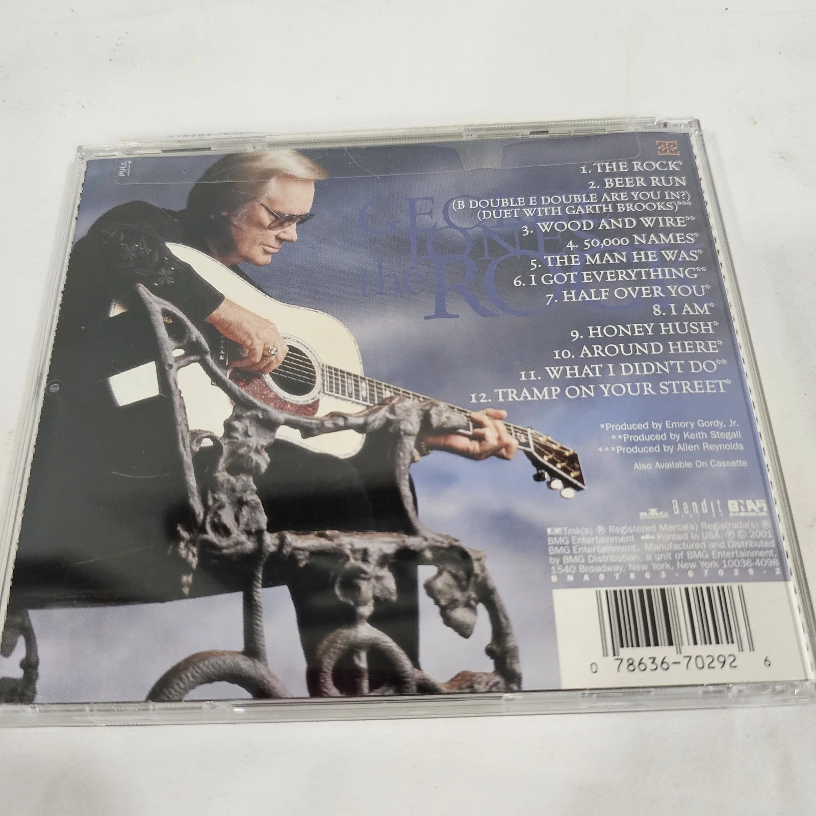 George Jones Signed Cd " The Rock ", image 2
