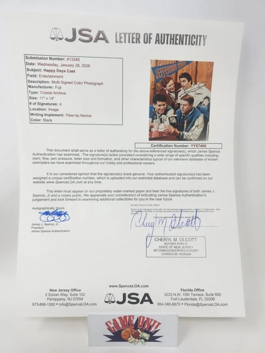 Ron Howard, Don Most, Henry Winkler, Anson Williams — Happy Days Ron Howard Henry Winkler Most Williams Signed 11x14 Photo #2 JSA COA, изображение 2