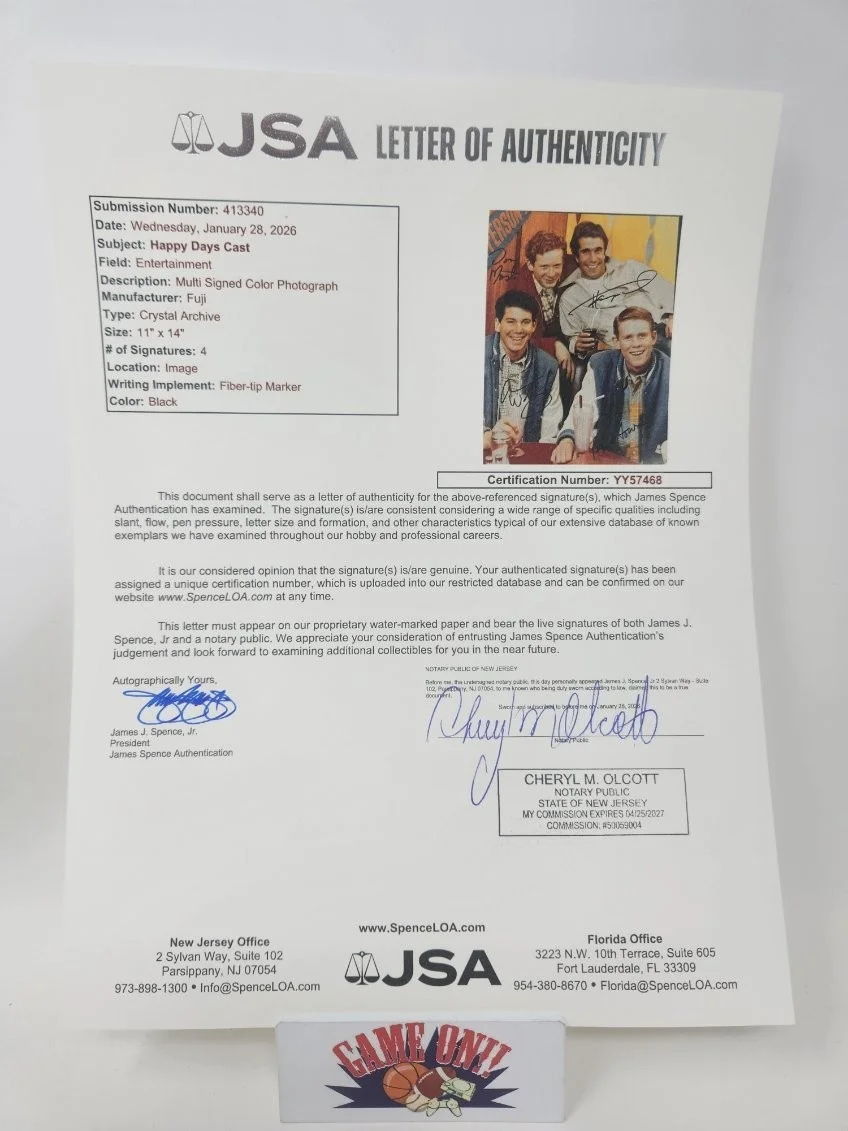 Ron Howard, Don Most, Henry Winkler, Anson Williams — Happy Days Ron Howard Henry Winkler Most Williams Signed 11x14 Photo JSA COA BUF, изображение 2