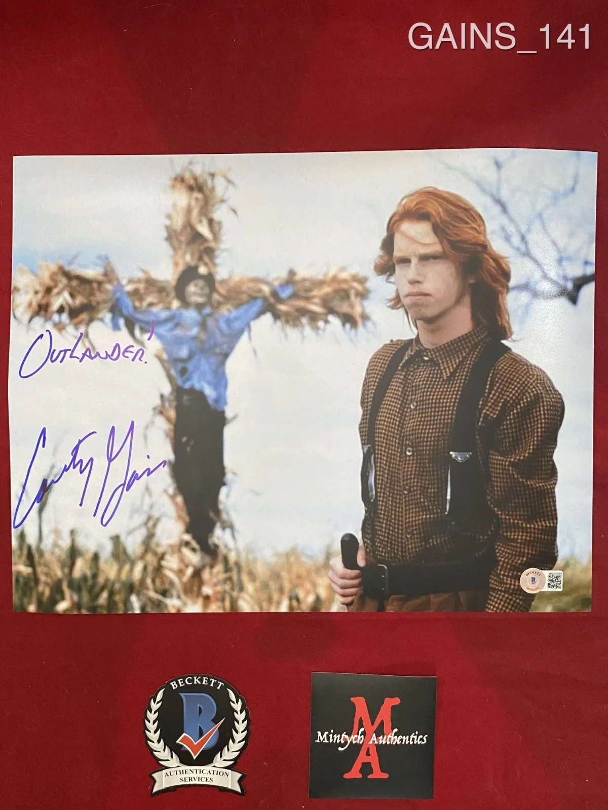Courtney Gains — Courtney Gains autographed signed 11x14 photo Children of The Corn Beckett