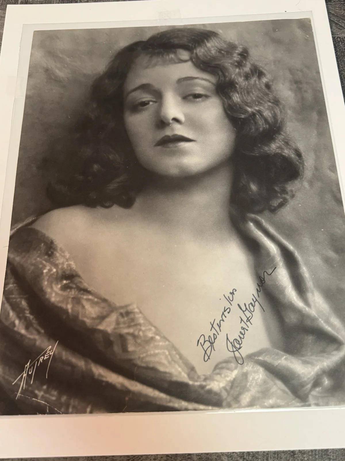 Janet Gaynor — Janet Gaynor Beautiful Signed Vintage Photograph Autographed COA 11x14 photo